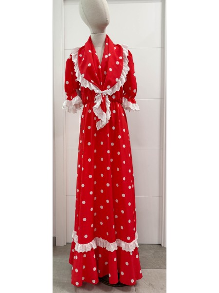 BATA ROMERIA ROJA LUNAR BLANCO 2